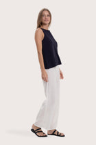 Lightweight tanktop designed for sophisticated tropical dressing
