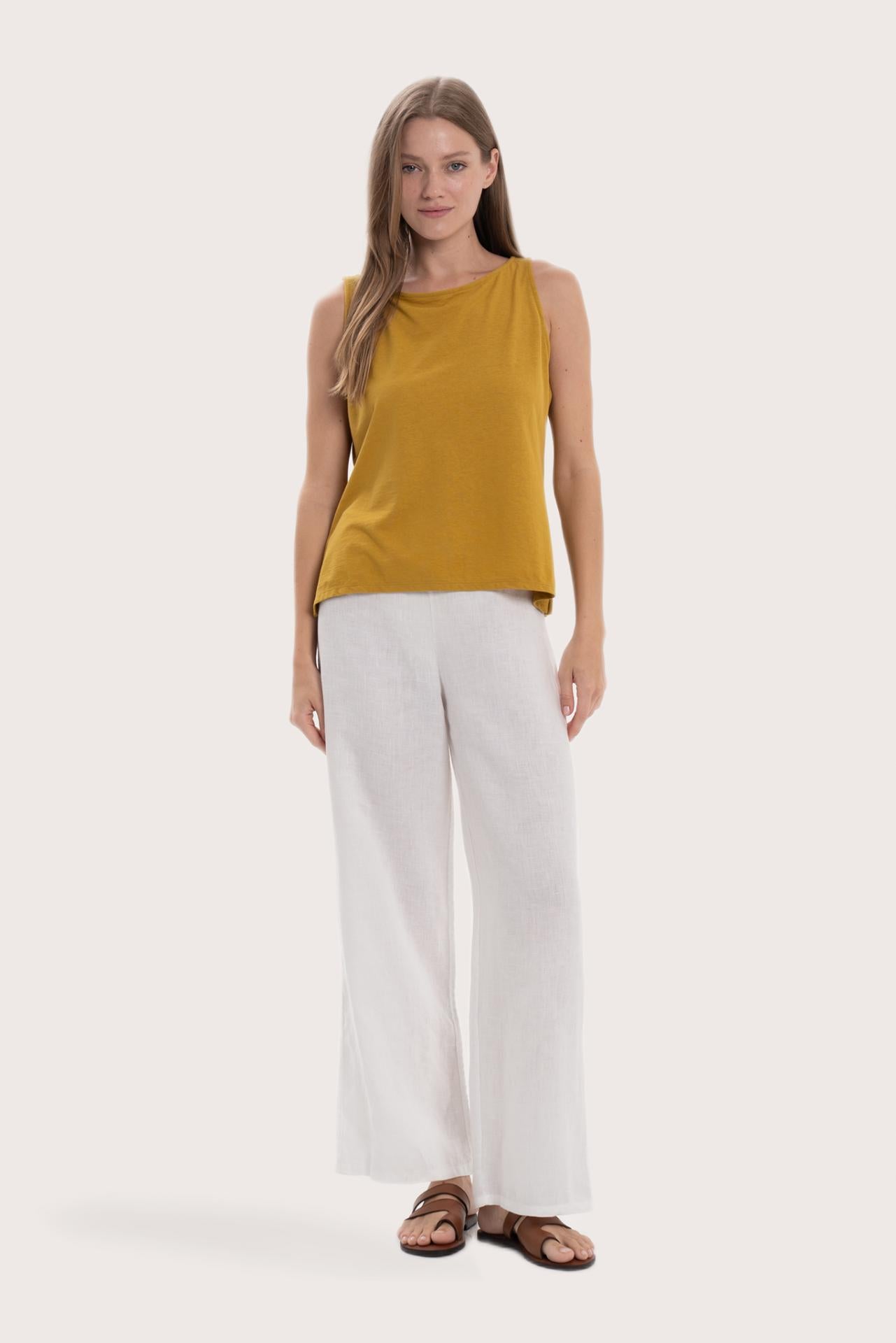 By The Sea Bali Belle Tanktop in Yellow with a refined and effortless silhouette