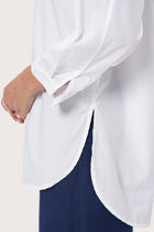 By The Sea Bali Tailored detail of the Bey Loose Shirt in White