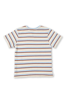 Classic back view of the Brody Kids Cotton T-shirt in Stripe