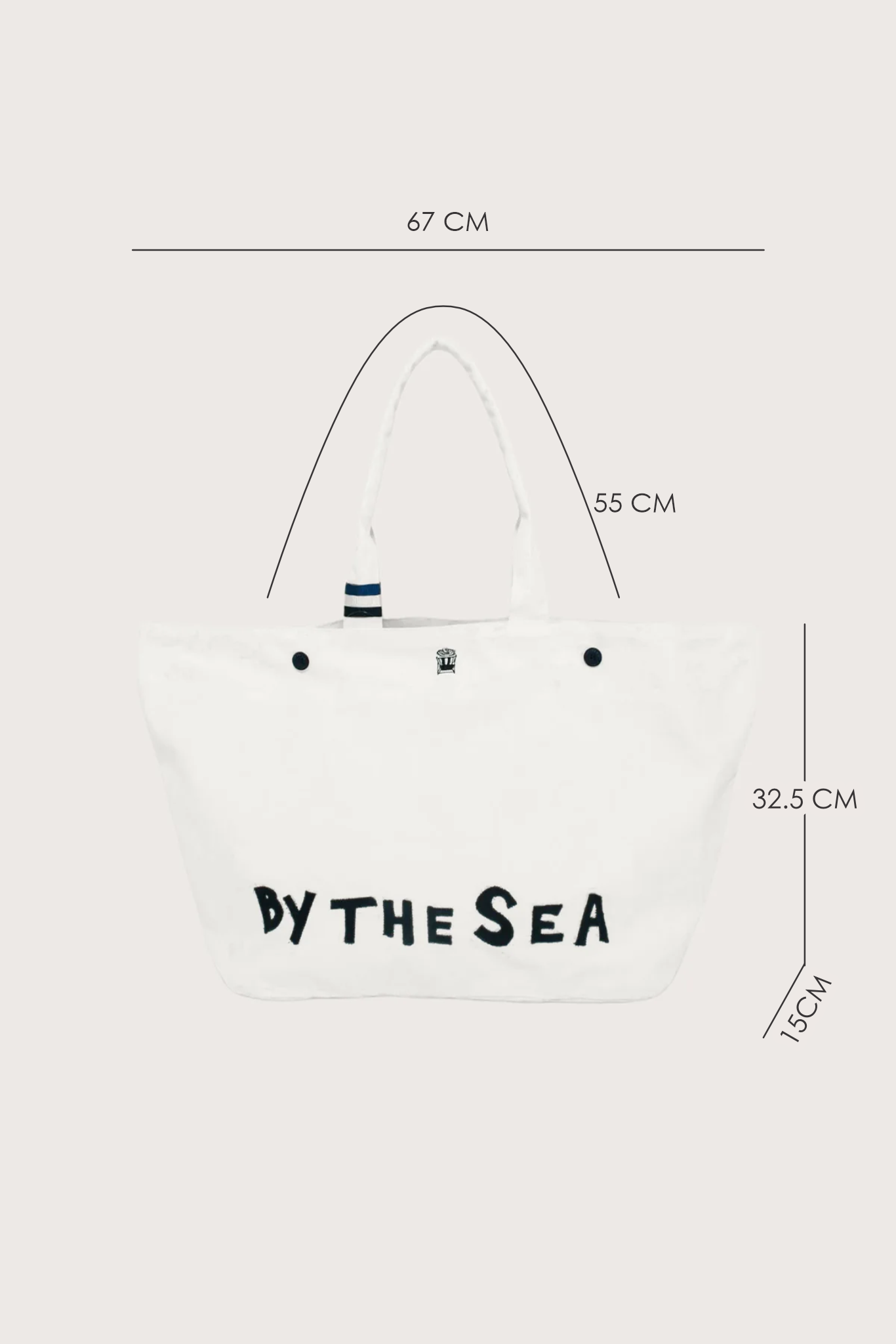 Detail measurement of By The Sea Beach Cotton Bag