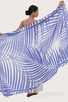 Flowing back view of the Calinda Sarong in Spring Palm