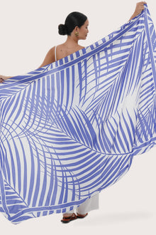 Flowing back view of the Calinda Sarong in Spring Palm