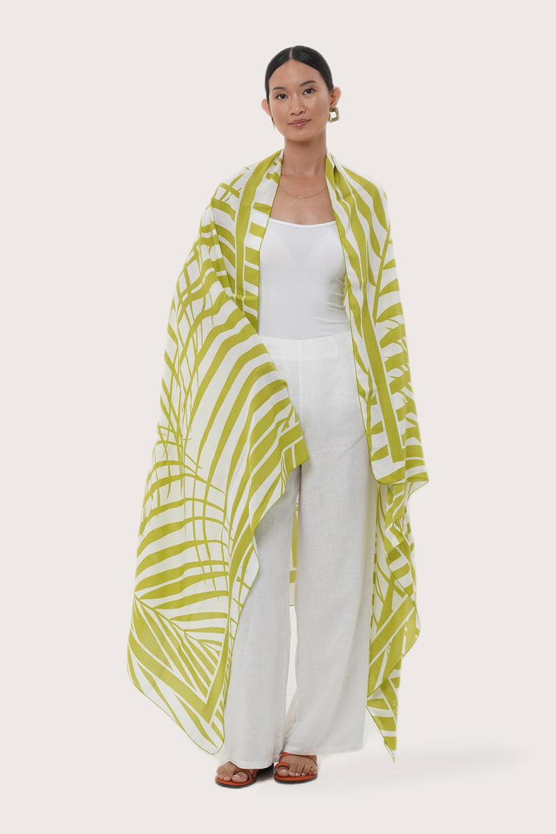 Calinda Sarong in Spring Palm designed for elevated island resort style