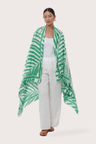 Calinda Sarong in Spring Palm featuring a lightweight tropical aesthetic