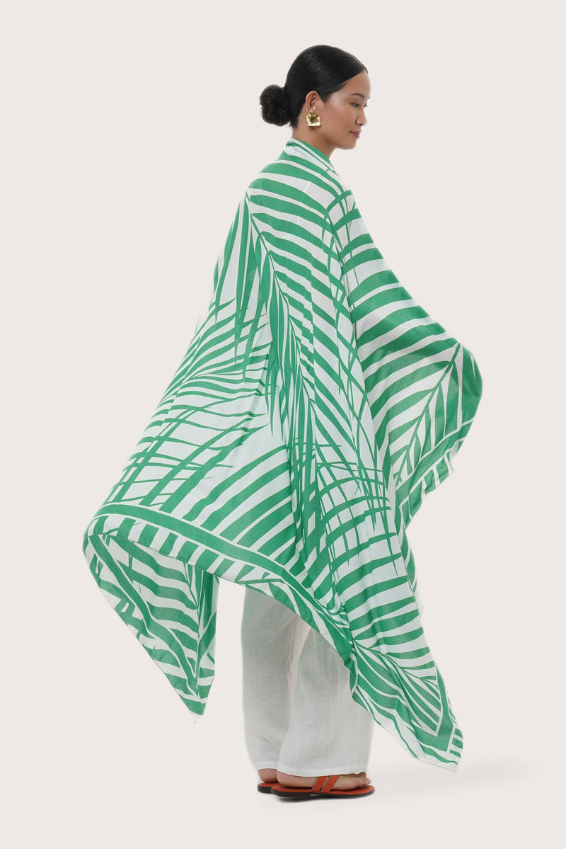 Side view highlighting the fluid drape of the Calinda Sarong