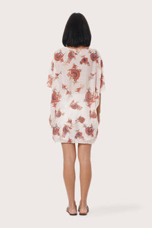 By The Sea Bali Back view of the Canna Short Kaftan in Calendula Crème