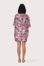 By The Sea Bali Back view of the Canna Short Kaftan in Oak Red