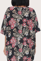By The Sea Bali Lightweight fabric detail featuring the Primrose Black botanical motif