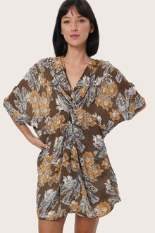 By The Sea Bali Primrose Choco floral print deta