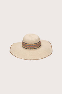 Back view of the Caska Beach Hat showcasing its natural woven texture and relaxed fit