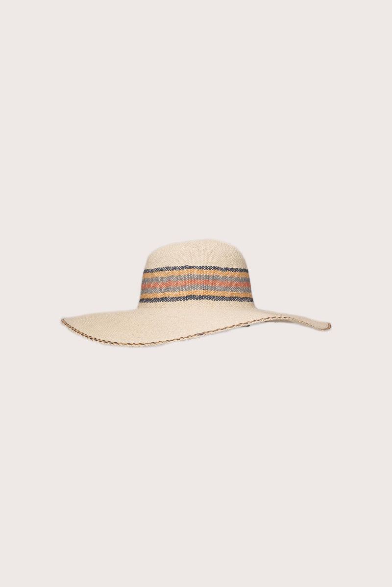 By The Sea Bali Caska Beach Hat in natural woven straw with relaxed wide-brim silhouette