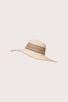 Side view of the Caska Beach Hat highlighting its soft structured brim and airy resort silhouette