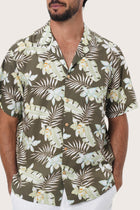 Side profile of the Chalet Monstrea Army Shirt showing its breathable, relaxed fit by By The Sea Bali
