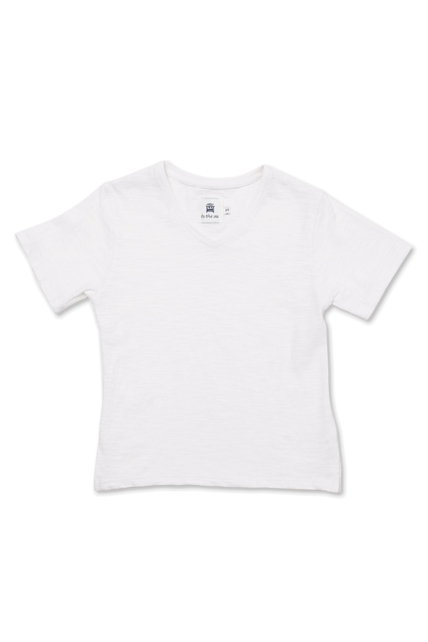 Short sleeve V-neck t-shirt White