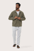 By The Sea Bali Dero Jacket in Grey Brown — lightweight layering jacket for easy resort dressing