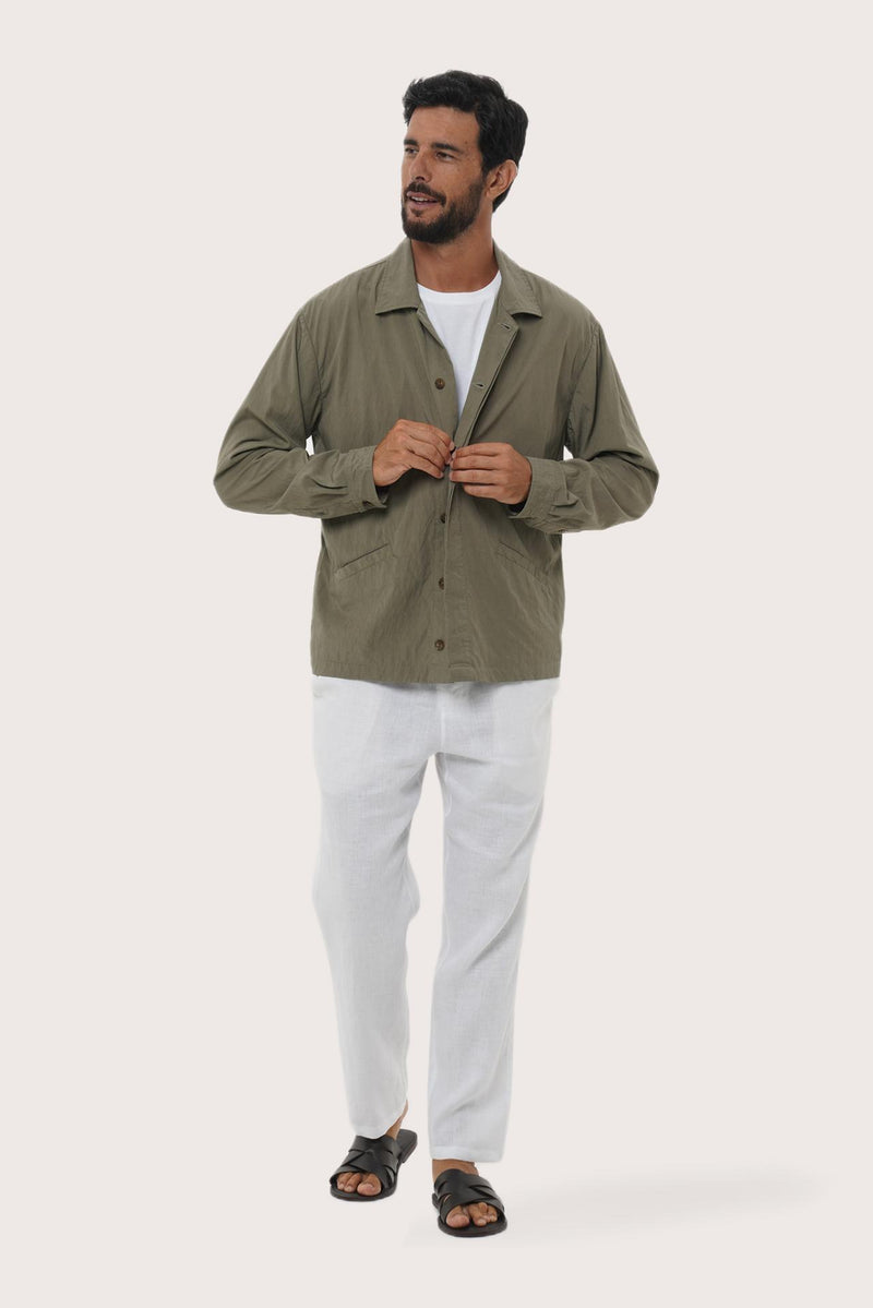 By The Sea Bali Dero Jacket in Grey Brown — lightweight layering jacket for easy resort dressing