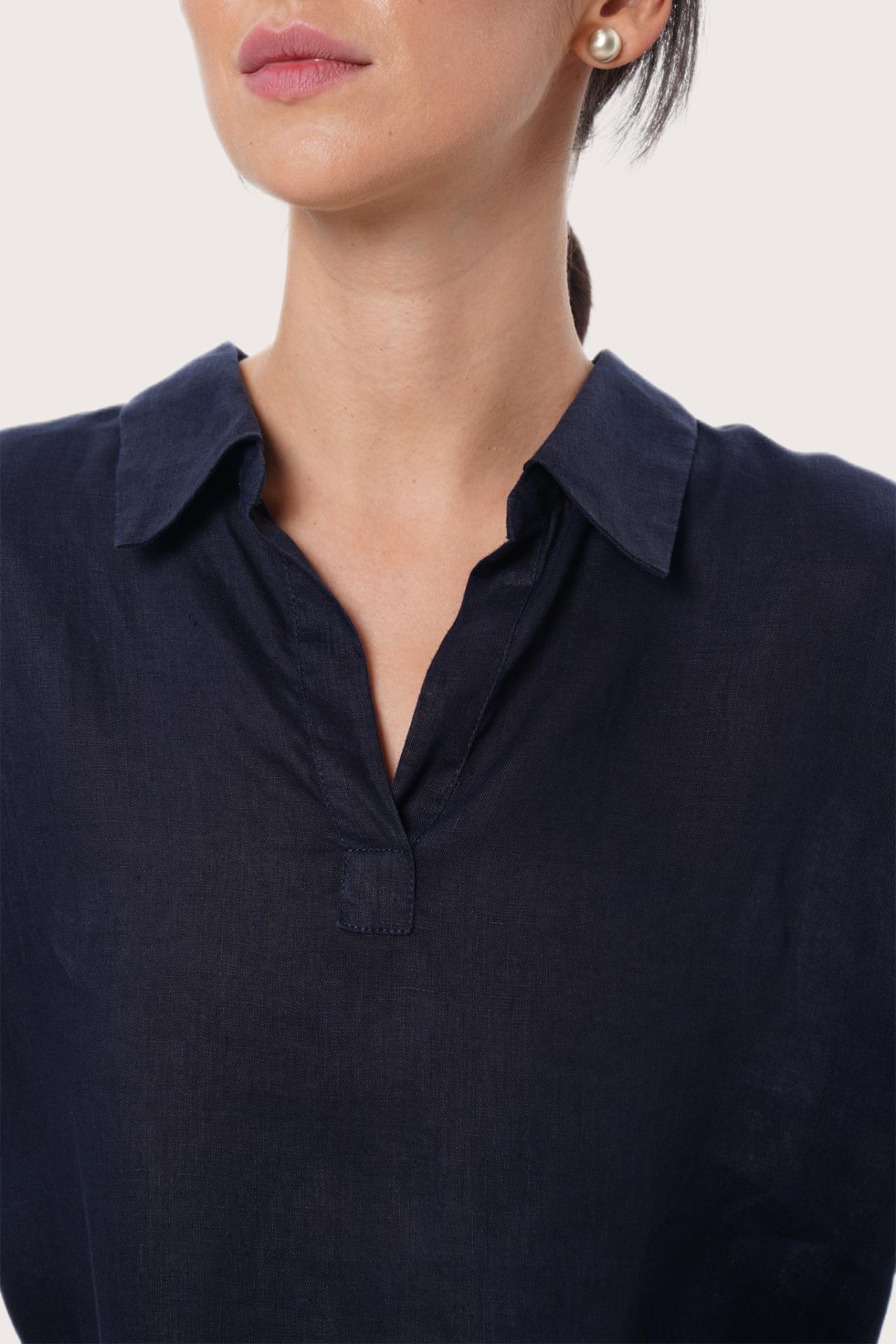 By The Sea Bali Tailored Premium linen fabric detail on the Faye Linen Shirt