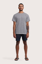 By The Sea Bali Geva T-shirt Stripe in Navy – refined men's resort tee with a relaxed, contemporary silhouette