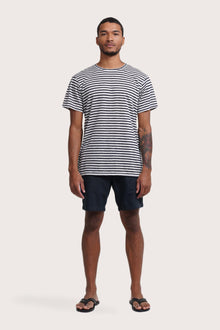 By The Sea Bali Geva T-shirt Stripe in Navy – refined men's resort tee with a relaxed, contemporary silhouette