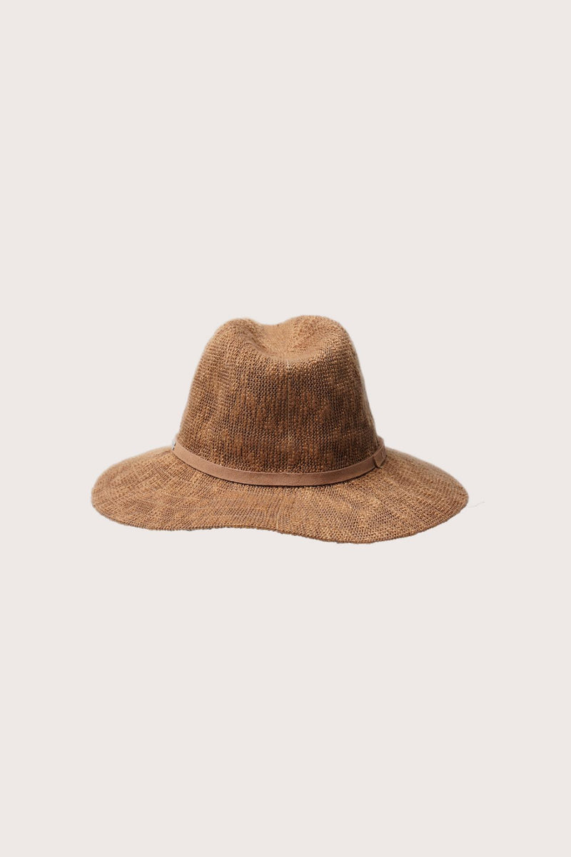 Back view of the Gino Travel Hat showcasing its relaxed shape and artisanal craftsmanship