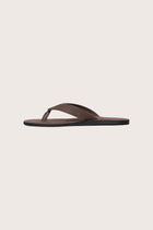 Side profile of Jaco sandal in brown highlighting sleek and modern resort footwear silhouette