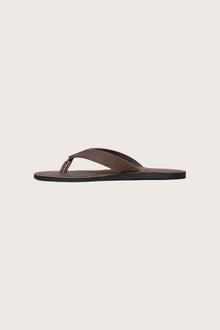 Side profile of Jaco sandal in brown highlighting sleek and modern resort footwear silhouette