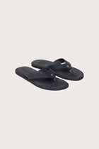 Jaco sandal in navy front view showcasing elegant straps and minimalist resort aesthetic