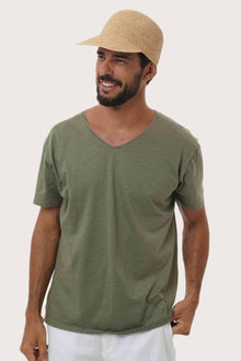 Model wearing Jazz Hat styled for luxury resort and casual wear