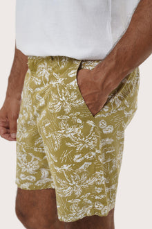 Back view of the Summer in Island Army Juan Bermuda Shorts showing the pocket detail by By The Sea Bali