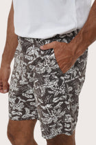 Back view of the Summer in Island Brown Juan Bermuda Shorts showing the pocket detail by By The Sea Bali