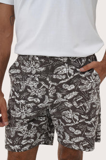 Side view of the Juan Bermuda Shorts in Summer in Island Brown with waistband detail by By The Sea Bali