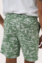 Back view of the Summer in Island Sage Juan Bermuda Shorts showing the pocket detail by By The Sea Bali