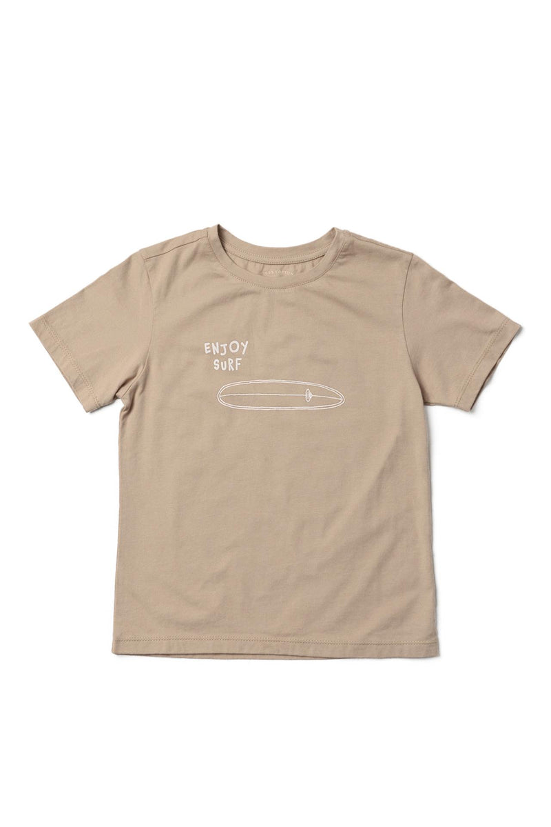 By The Sea Bali Kai Boys Cotton T-shirt featuring the Surfboard artwork with a relaxed everyday silhouette