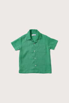 By The Sea Bali Kai Linen Shirt in Green with a refined relaxed-fit silhouette