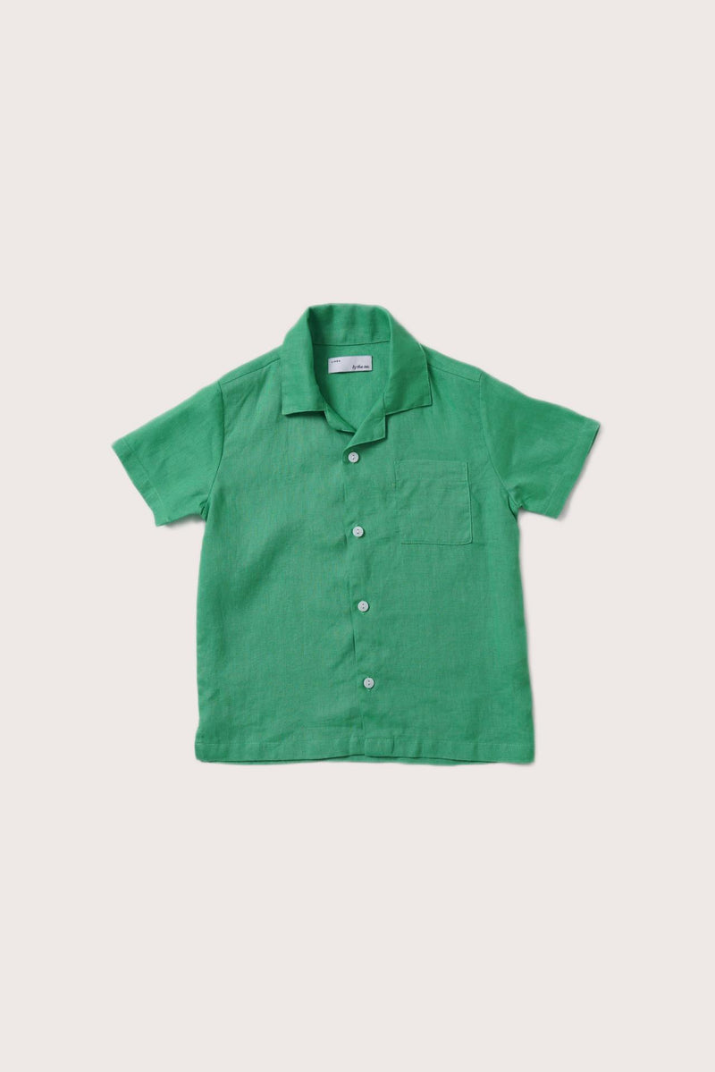 By The Sea Bali Kai Linen Shirt in Green with a refined relaxed-fit silhouette