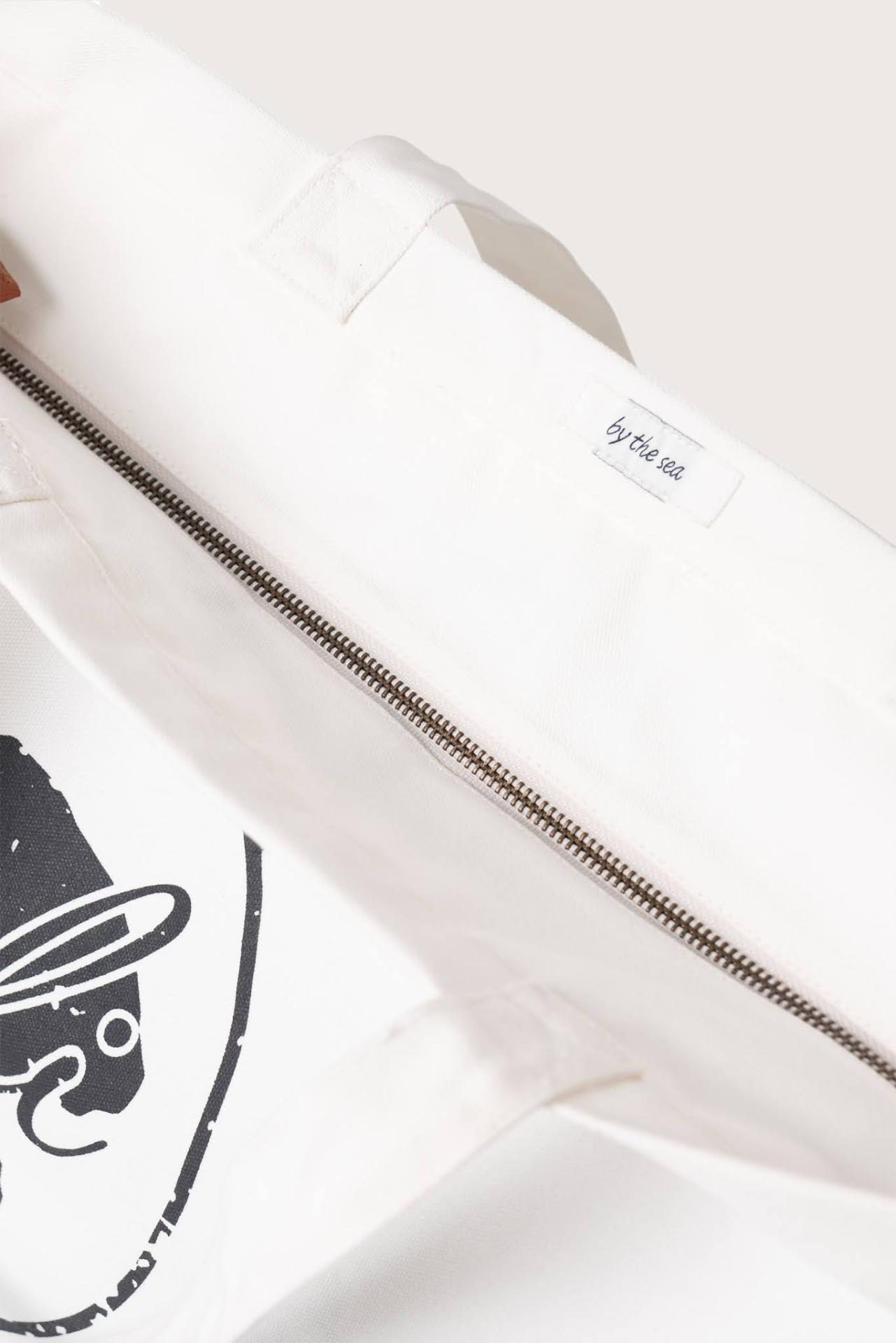 Close-up detail of the Kaia Bag White highlighting premium materials and refined finishing