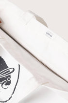 Close-up detail of the Kaia Bag White highlighting premium materials and refined finishing