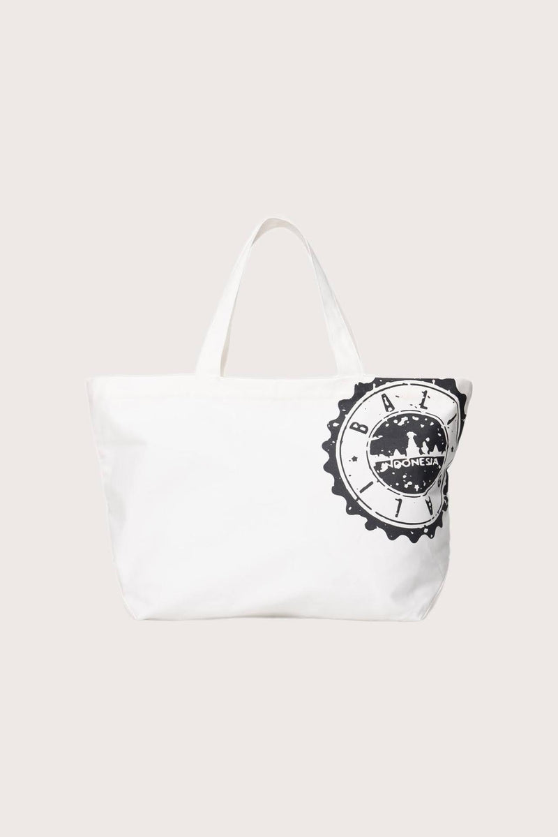 By The Sea Bali Kaia Bag in white featuring a spacious design and timeless resort elegance