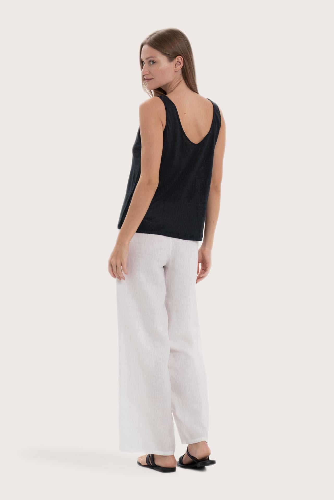 Elegant back view showcasing the clean lines and effortless fit