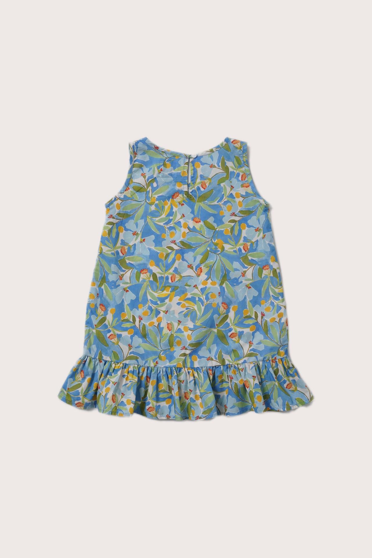 Artistic Blue Forest artwork showcased on the Kalu Dress