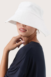 By The Sea Bali Kalulla Cotton Hat in off white with an elegant resort-inspired silhouette