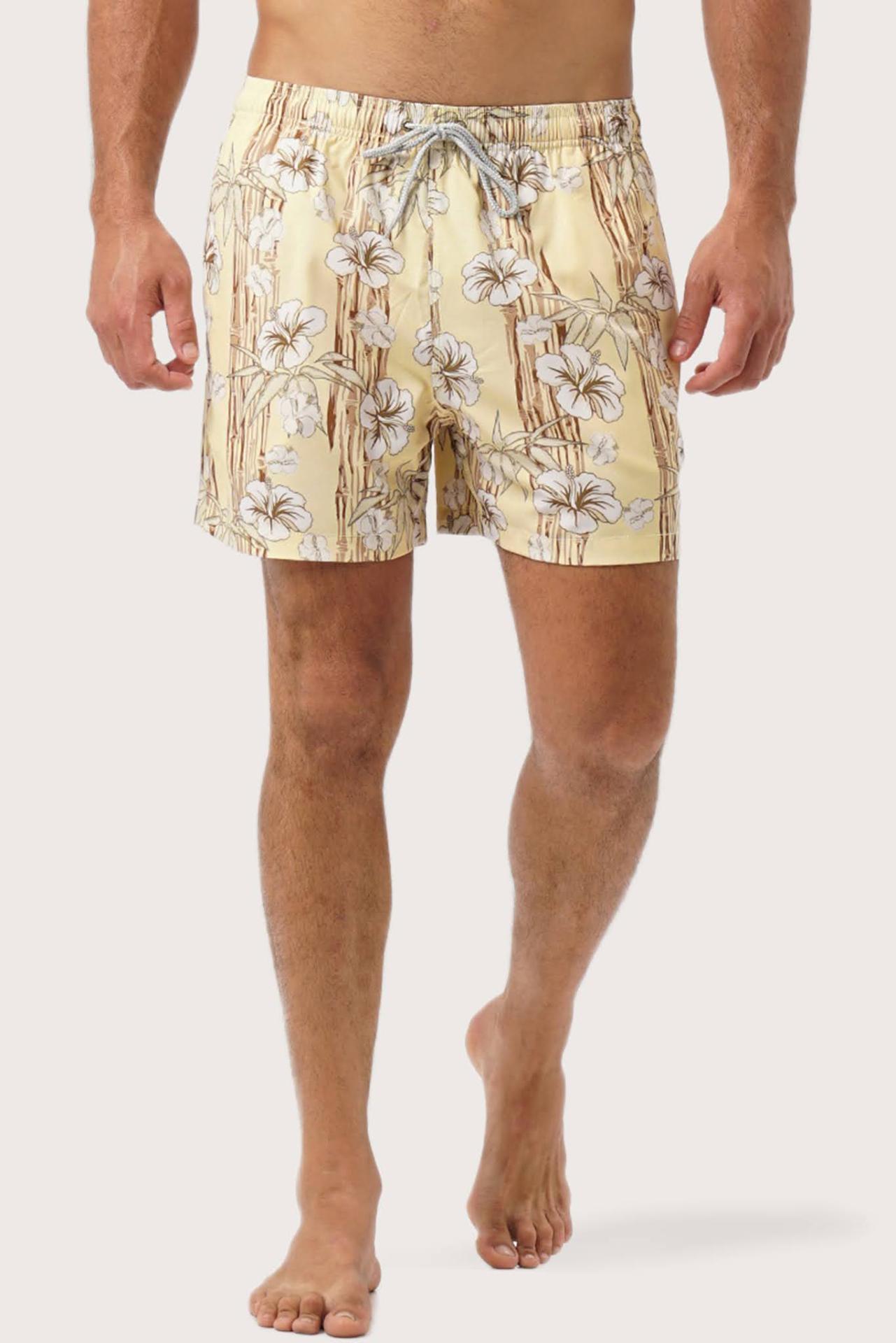 Front view of Kamboja Swim Trunk featuring a relaxed and modern swimwear silhouette