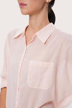 By The Sea Bali Tailored detail of the Kami Shirt in Light Pink