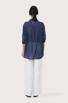 By The Sea Bali Back view of the Kami Shirt in Navy