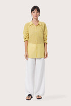 By The Sea Bali Women's Kami Shirt in Yellow styled for effortless tropical dressing
