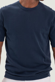 Soft premium knit texture crafted in a rich Navy tone