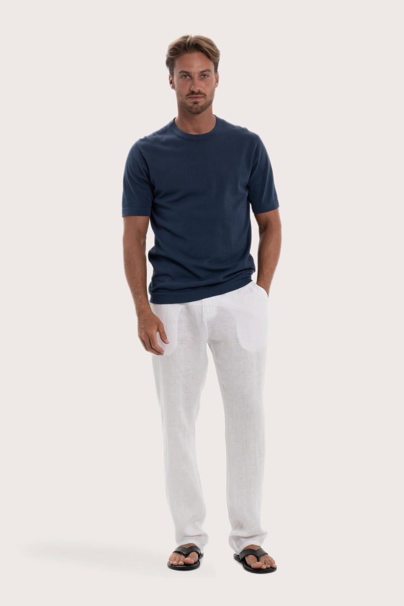 By The Sea Bali Karlo Knit Shirt in Navy with a refined and contemporary silhouette