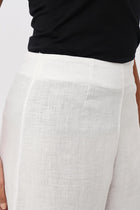 Close up of the fabric texture showing the weave and natural finish.
