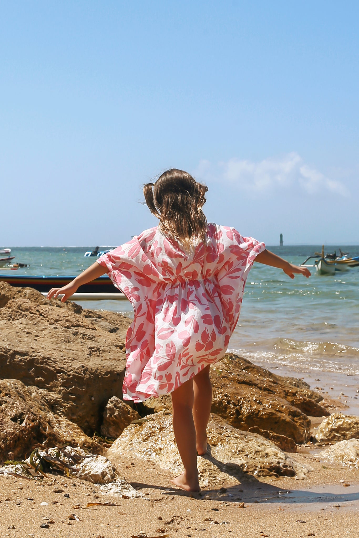 Kids Cotton Kaftan designed for effortless island elegance